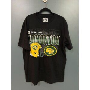 NEW Edmonton Elks CFL Black Graphic T-Shirt XL Short Sleeve Official Fan Apparel